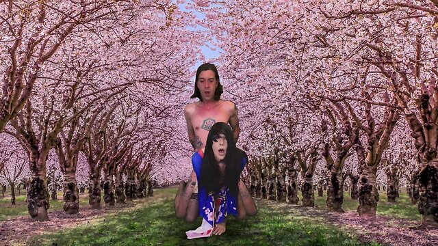 Woman enjoys being penetrated while wearing a dress