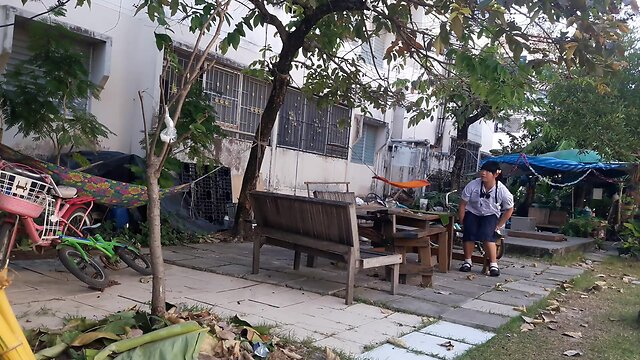 Hot blue mini dress with white legs and big butt shemale