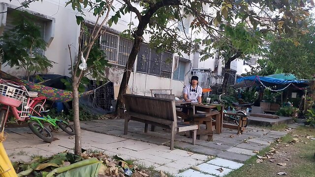 Hot blue mini dress with white legs and big butt shemale