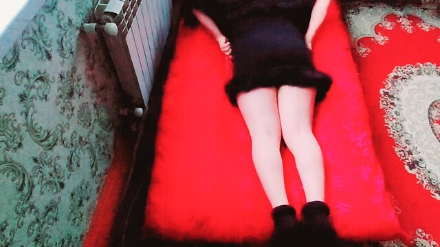 Short black jeans big bubble butt sexy hot ladyboy crossdresser sissy femboy big ass horny cosplayer model homemade