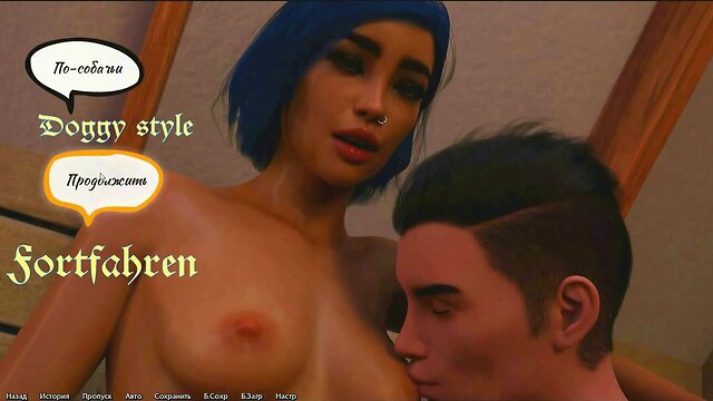 Sapfyr and zoe: sex, blowjob, doggy style, cum, big ass, big boobs - german and russian subtitles