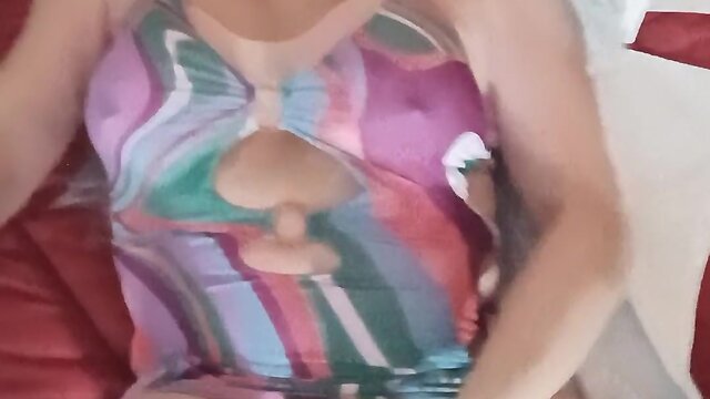 Cumming for you in bed - mature cd excitement