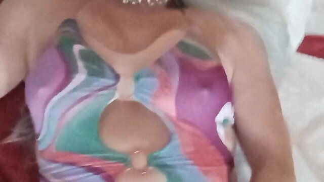 Cumming for you in bed - mature cd excitement