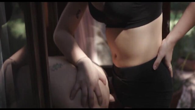 Transexual enjoys intimate encounter with female partner