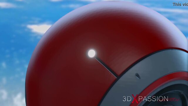 Space station shemale android and sexy woman intimate encounter