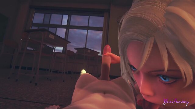 Femboy yaoi - osuke enjoys schooling