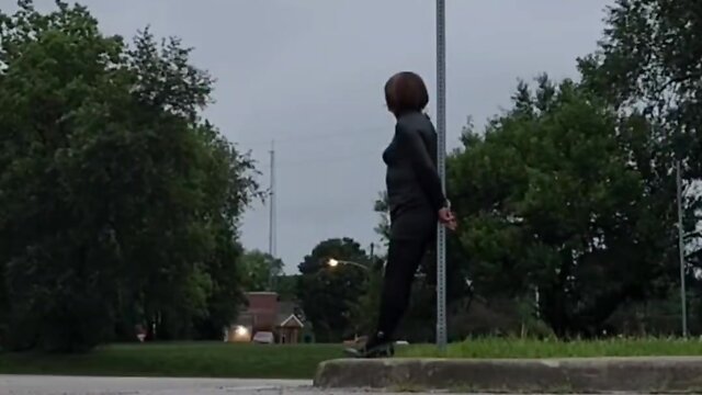 Sissy self-bondage in public: a brave display of submission