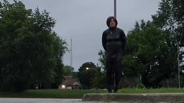 Sissy self-bondage in public: a brave display of submission