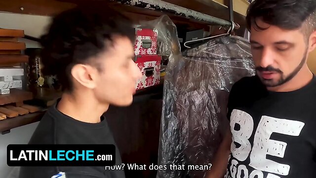 Stepson gets turned on by stepdads masturbation sex tape: latino twink edition