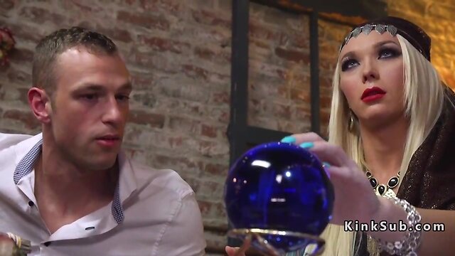 Tarot fortune teller anal with a blonde transgender person