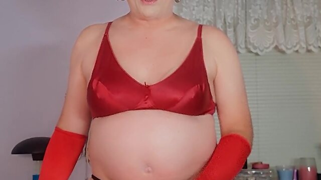 Transgender cutie flaunts bare body and stunning heels in public