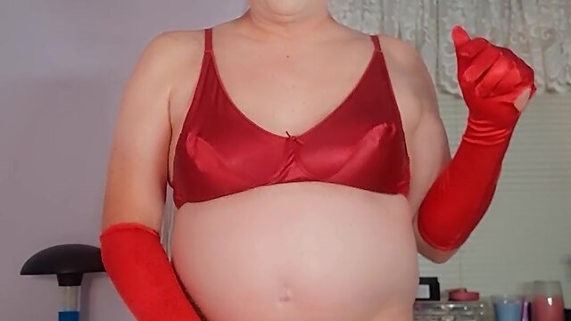 Transgender cutie flaunts bare body and stunning heels in public