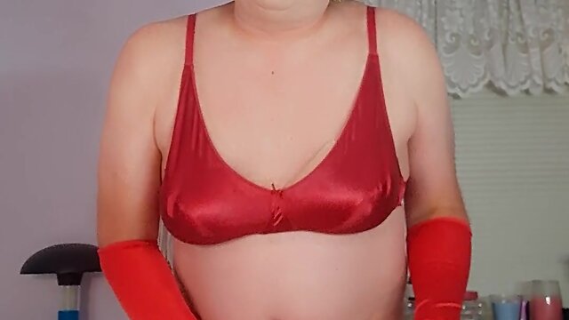 Transgender cutie flaunts bare body and stunning heels in public