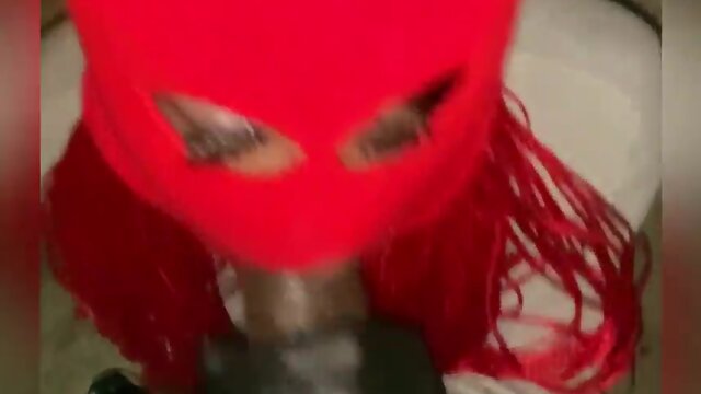 Transsexual gives sloppy head and swallows bbc cum