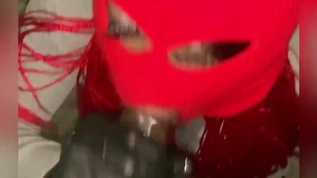 Transsexual gives sloppy head and swallows bbc cum