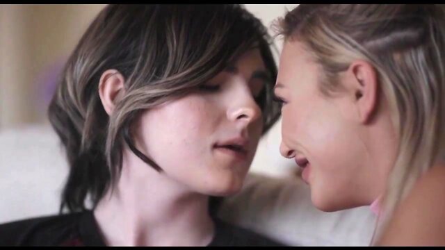 Seductive trans woman engages in passionate girl-on-girl action