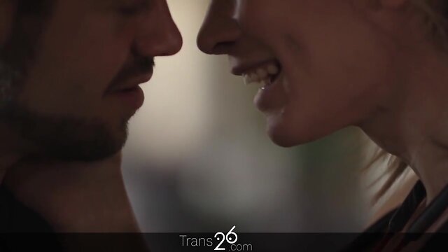 A transgender woman enjoys having her personal trainer pleasure her