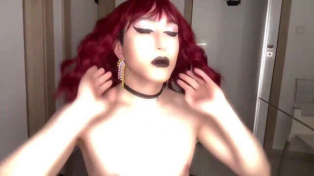 Stepdad convinces sissy son to transform and gets intimate