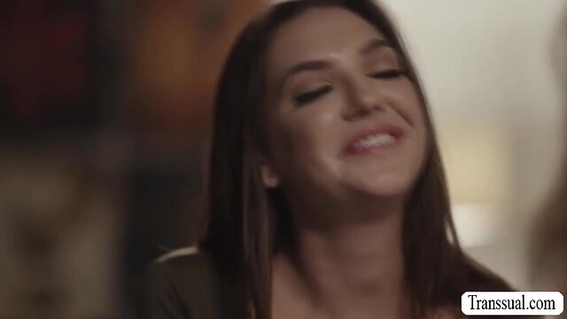 Stepbrothers transgender girlfriend fucks tattooed woman