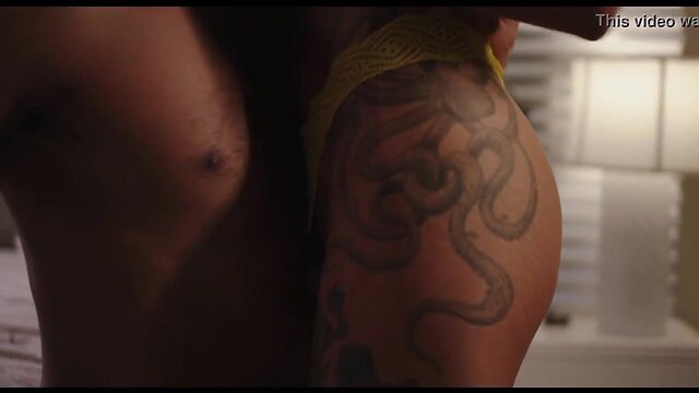 Transgender woman anally penetrates man.