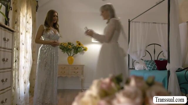 Transgender bride has intimate encounter with bridesmaid