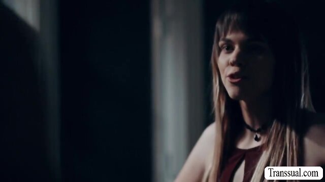 Stepbrother takes advantage of slutty tgirls bareback booty