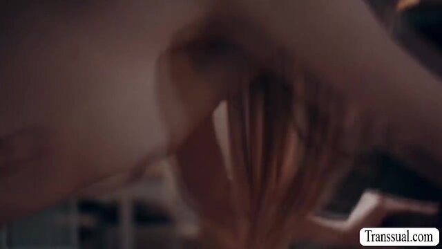 Stepbrother takes advantage of slutty tgirls bareback booty