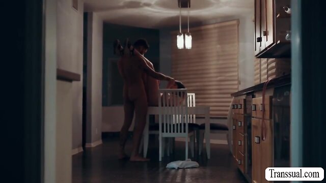 Stepbrother takes advantage of slutty tgirls bareback booty