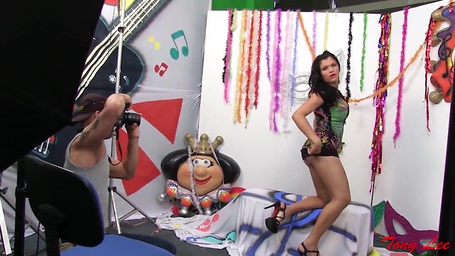 Two men inserted two sticks in my rear - photographer and assistant