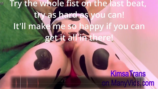 Ultimate dildo hero: fisting and cei with ts/camgirl