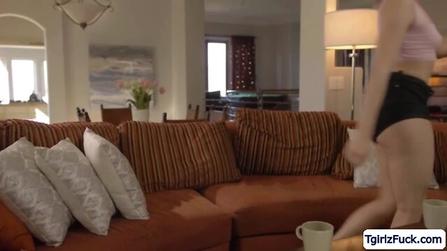 Interracial tranny fucks and licks ebonys pussy in horny sex scene