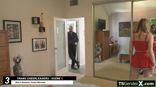 Compilation of bareback cheerleaders in the trans community