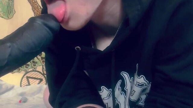 Interracial first date: trans twink gets it on with bbc