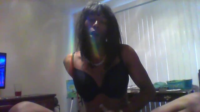 Camera footage of young woman