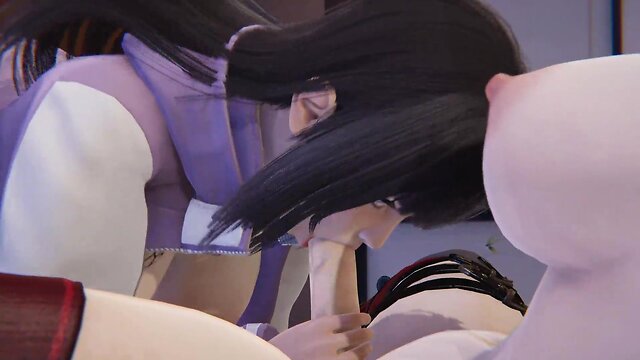 Futanari sakura and hinata in 3d sfm hentai animation