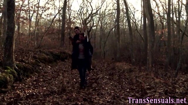 Transgender babe receives analingus