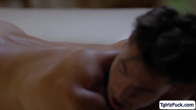 Brunette trans woman jade venus gives sloppy deepthroat and barebacks mans ass