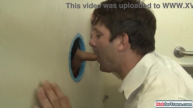 Tori mayes: busty shemales sensational gloryhole blowjob