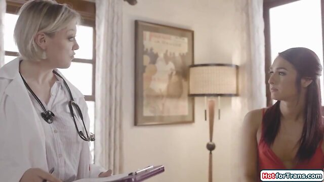 Tgirl khloe kay and busty doctor in sensual sixty-nine