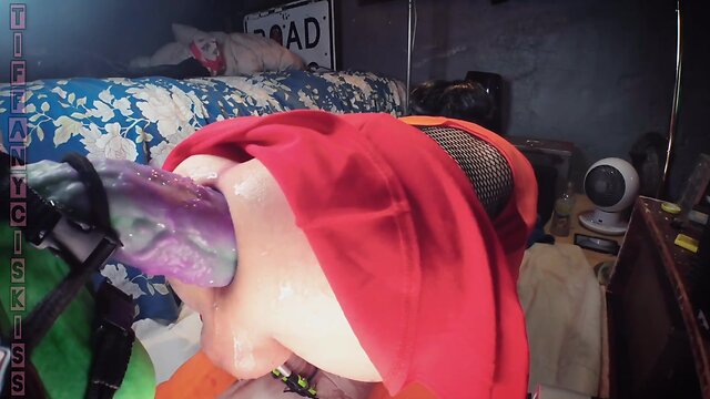 Tiffany ciskiss gets kinky as velma dinkley fucks sissy ass with 4xl goblin dildo