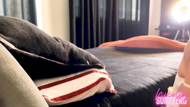 My well-endowed neighbor wanted a blowjob and ended up raw-dogging and cumming inside - full in red.