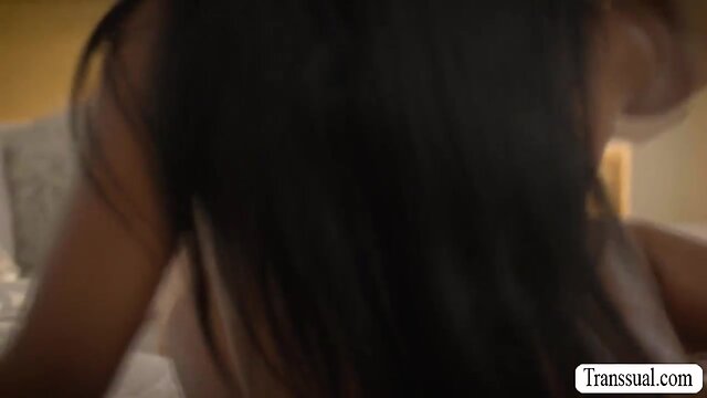 Hot ebony milf deepthroats and takes hard shecock ride