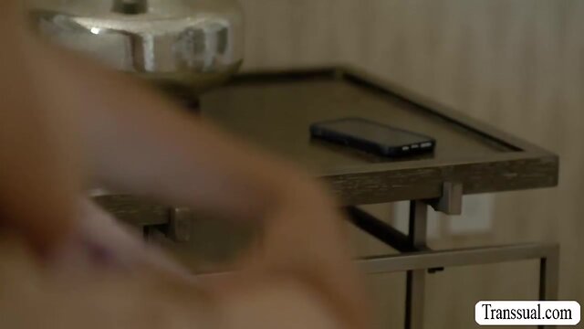 Interracial couple: passionate shemale and ebony wifes steamy session