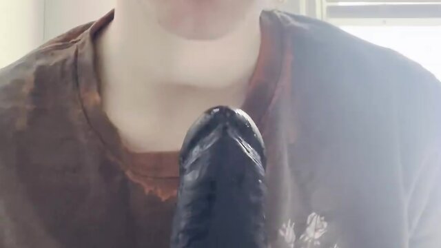 Trans twink receives bj and morning sex