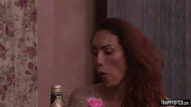 Masseur fucks busty latina milf tranny ts foxxy in anal massage session