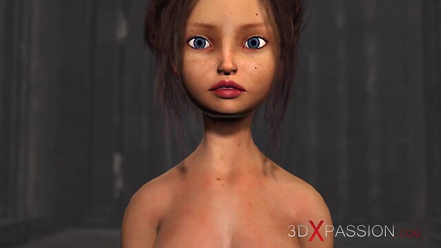 Seductive vixen ravished by sensual 3d shemale in mysterious castle