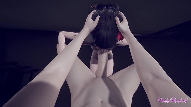 Pov: yaoi femboy mio gives sensual oral pleasure and rimming