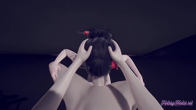 Pov: yaoi femboy mio gives sensual oral pleasure and rimming