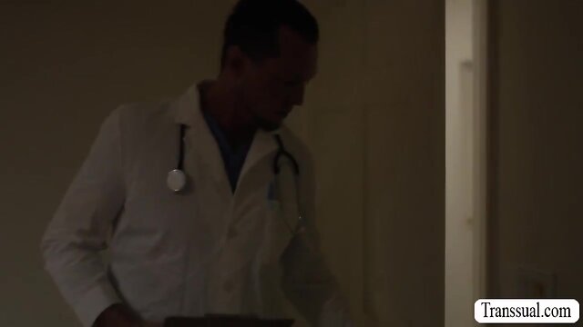 Barebacked by horny doctor: skinny ts patients experience