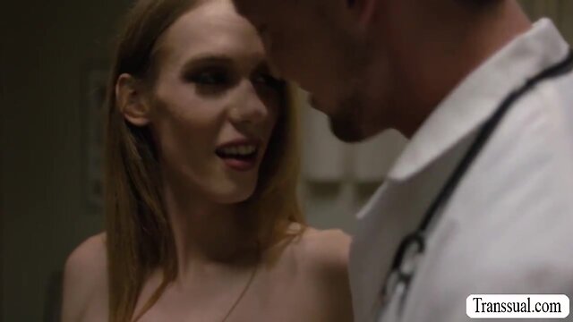 Barebacked by horny doctor: skinny ts patients experience